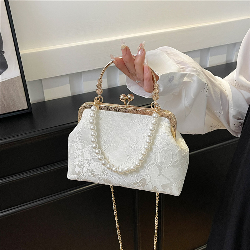 Clutch Bag Evening - Vintage klasyczna koronkowa torba perłowe torby