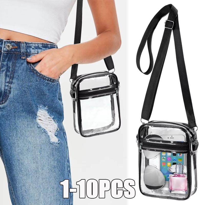 Women'S Crossbody Bags - 1-10 szt. Damska przezroczysta torba na