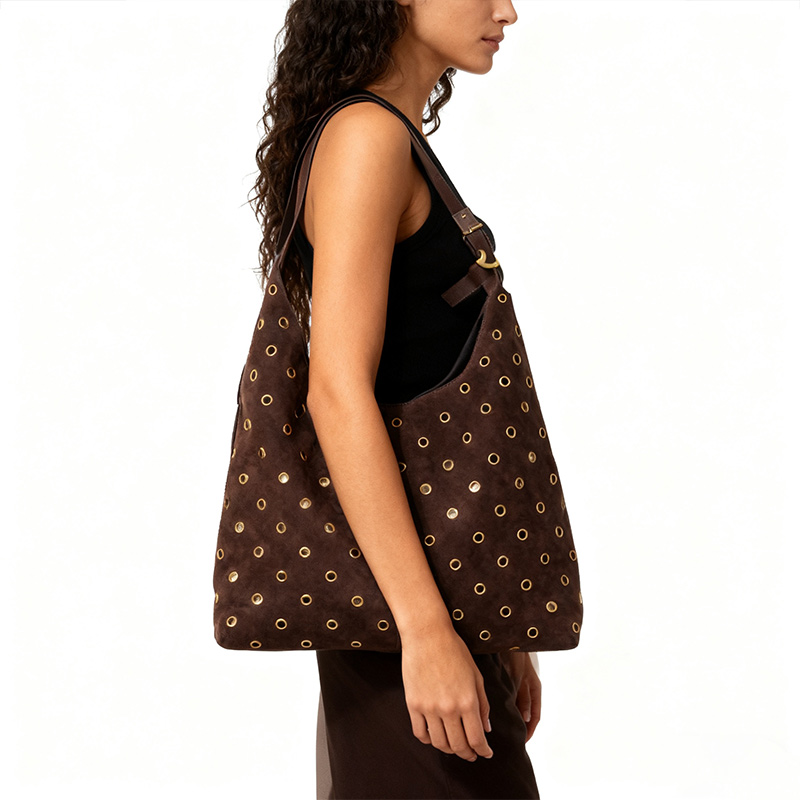 Zamszowa torba typu tote z met – Women Bags With Wallet recenzja i cena