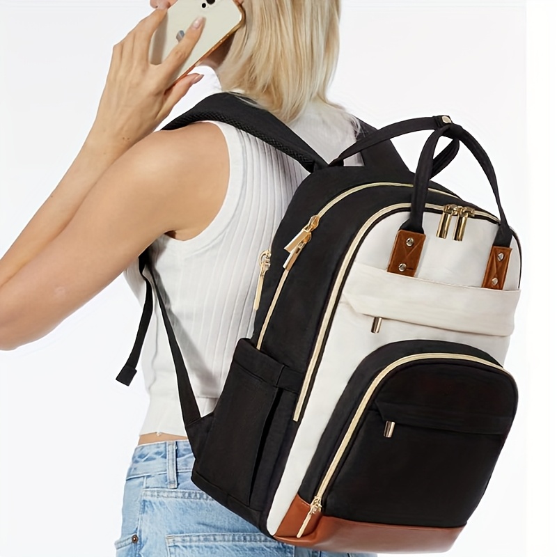Damski dwukolorowy plecak na l – Women Bags Casual recenzja i cena