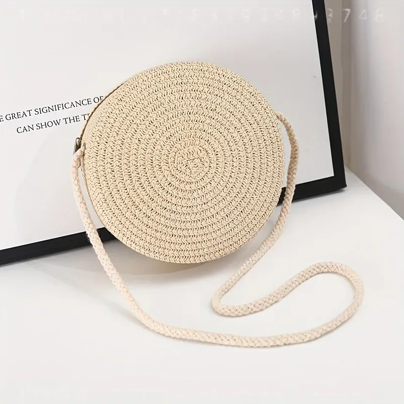 Okrągła tkana torba na ramię z – Women'S Crossbody Bags recenzja i cena
